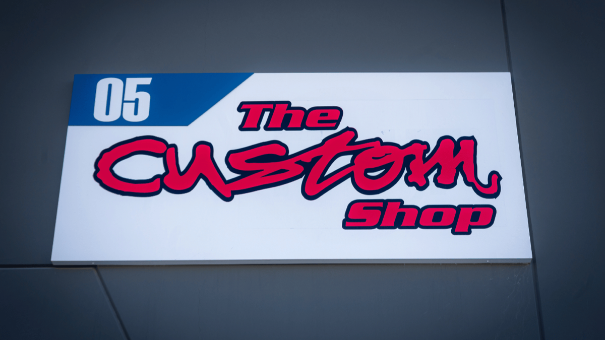 The Custom Shop LV exterior sign in Las Vegas