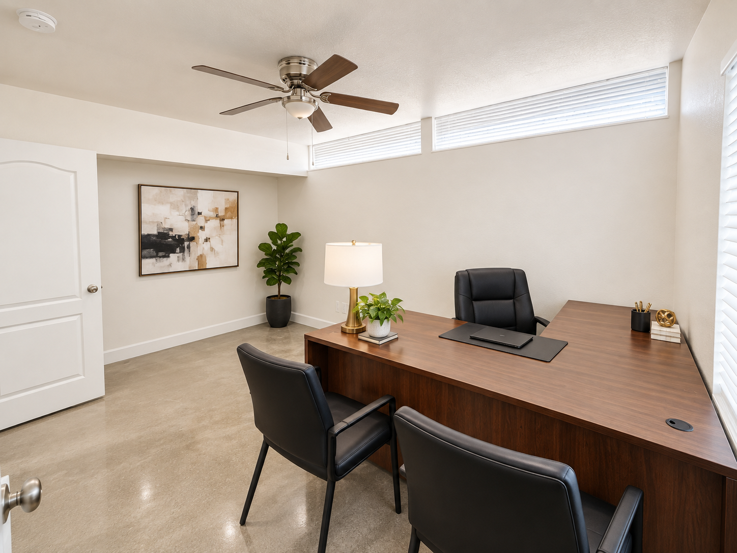 Nexus private office seating and work area at BlueTrenz Group